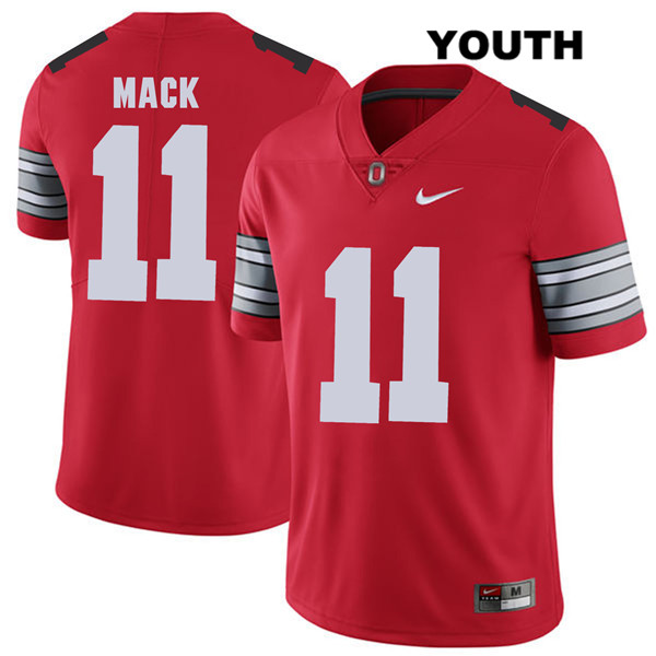 Ohio State Buckeyes Youth Austin Mack #11 Red Authentic Nike 2018 Spring Game College NCAA Stitched Football Jersey AL19G77JT